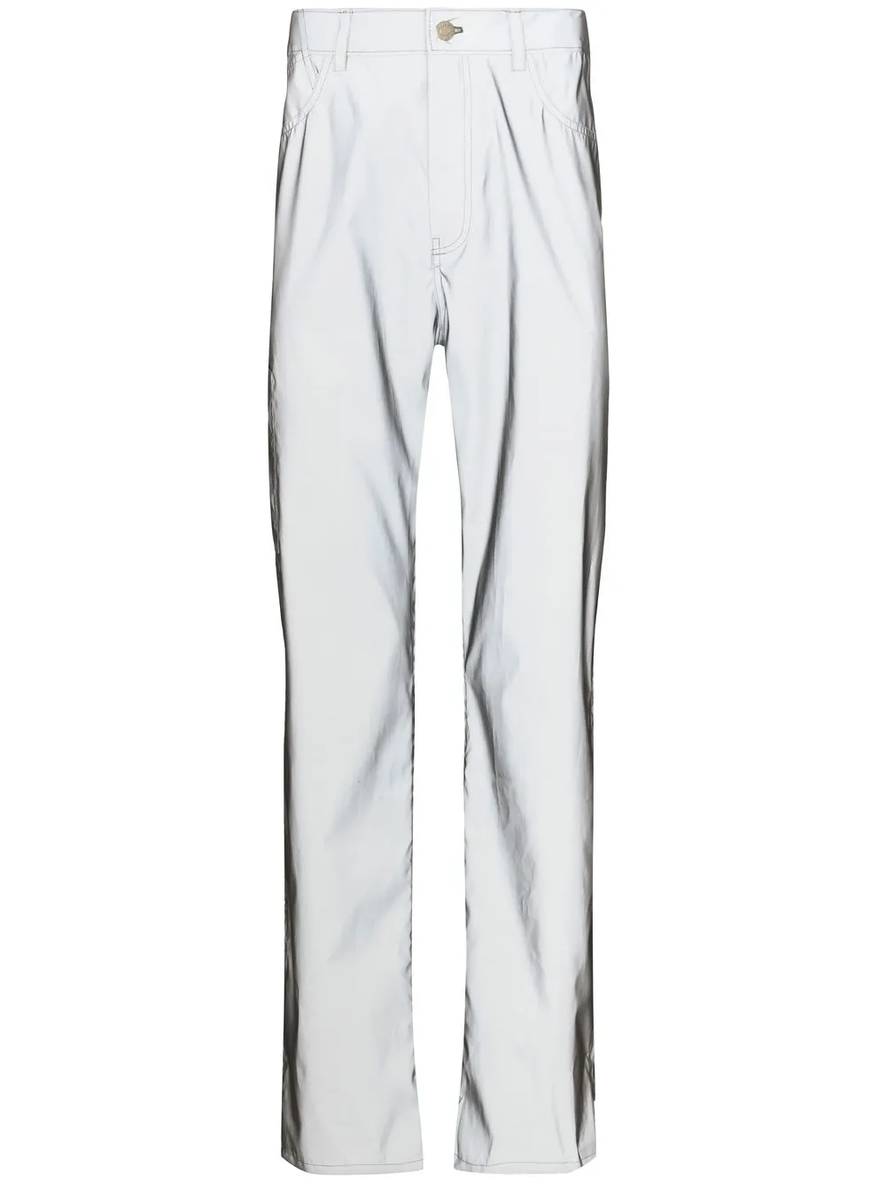 

Helmut Lang pantalones rectos con corte ancho - Plateado