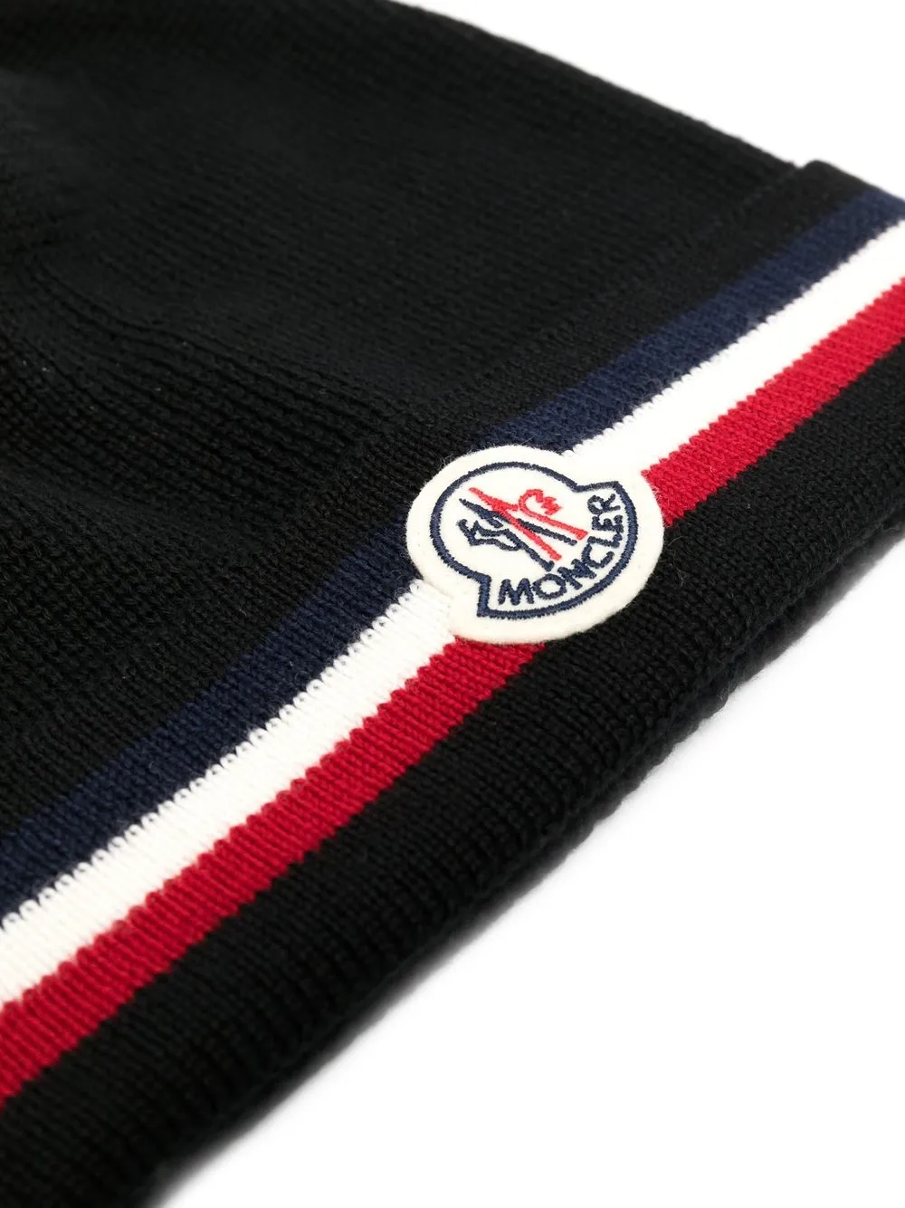 Moncler Muts met logopatch - Zwart