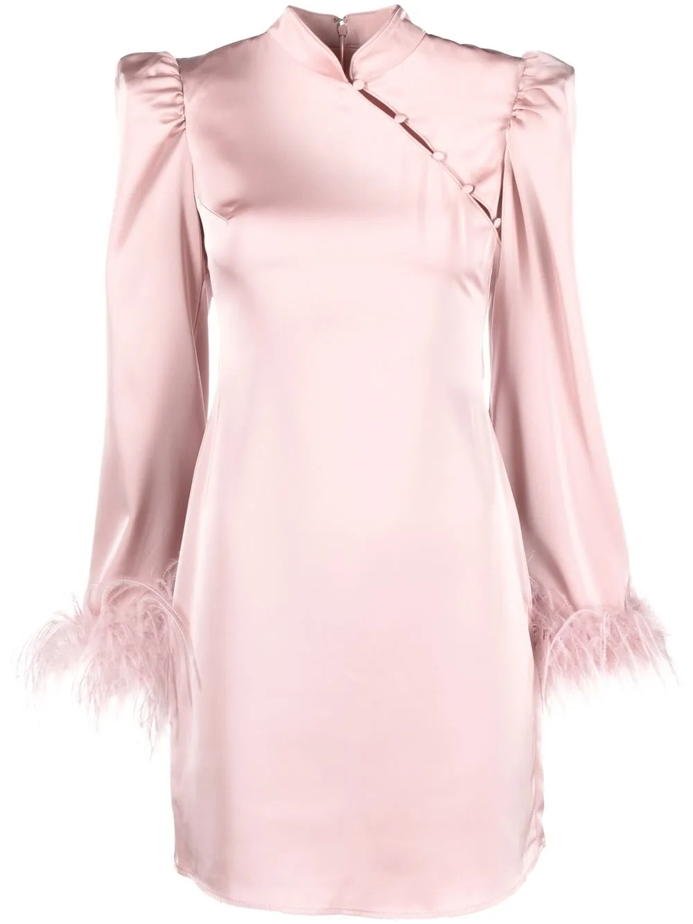 

De La Vali Limousine feather-trim dress - Pink