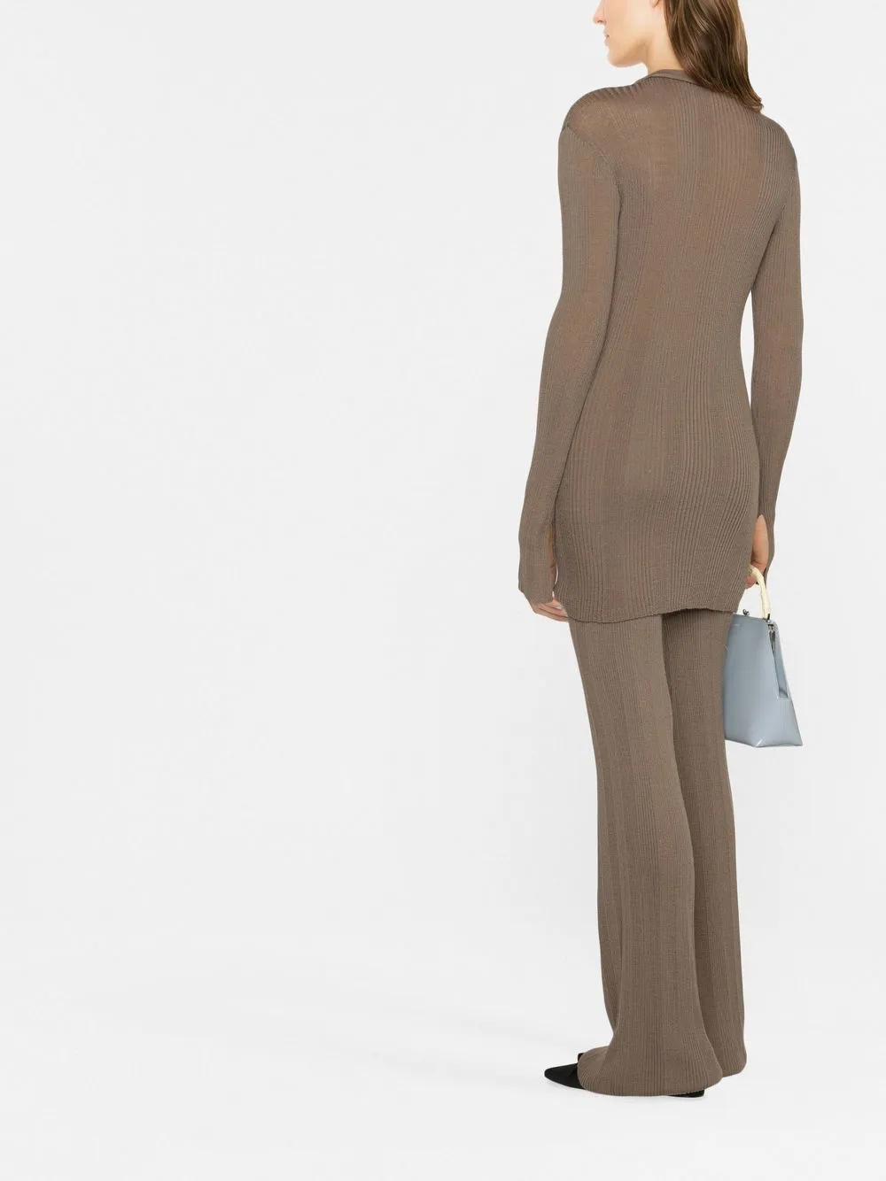 Remain Birger Christensen Kulia Knit Wool Cardigan In Brown