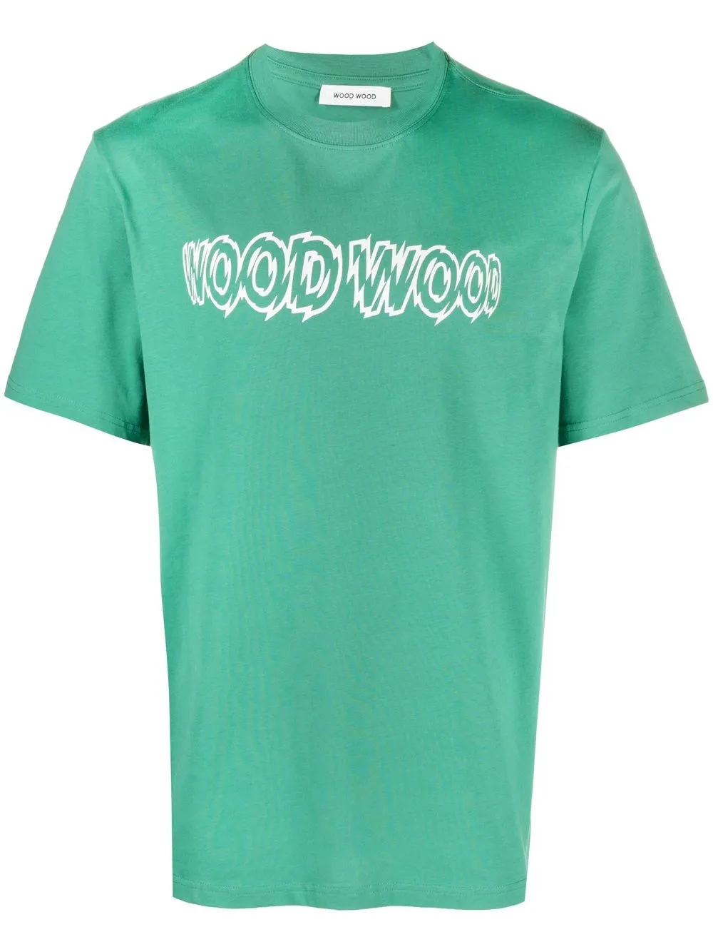 

Wood Wood logo-print round-neck T-shirt - Green