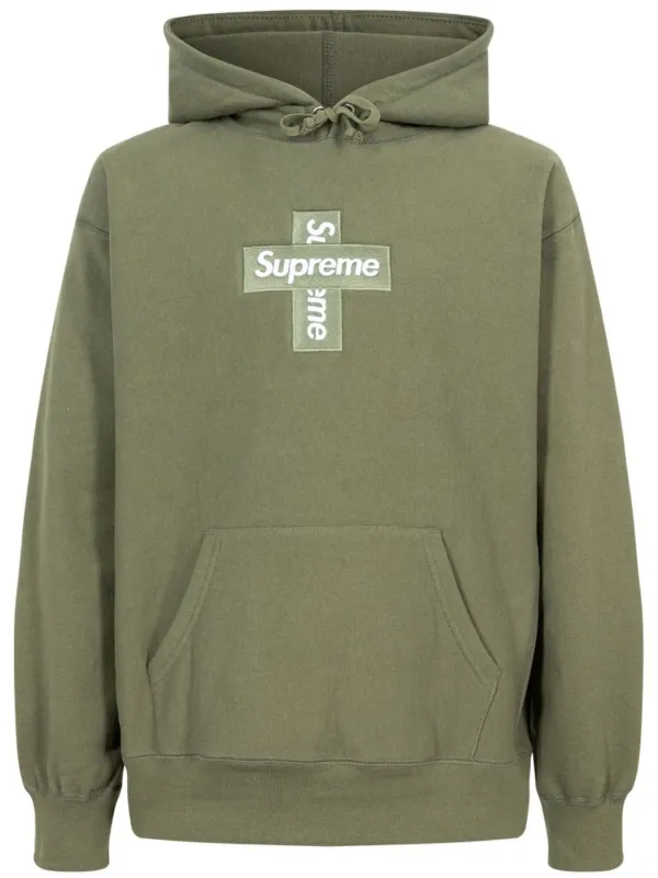 Supreme Cross Box Logo Hooded Sweatshirt