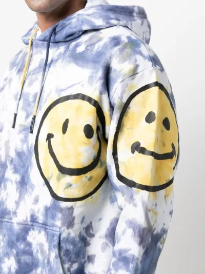 smiley tie dye hoodie