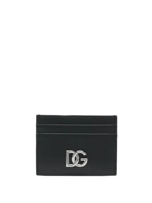Porte-cartes en cuir à plaque logo - Dolce & Gabbana - Modalova