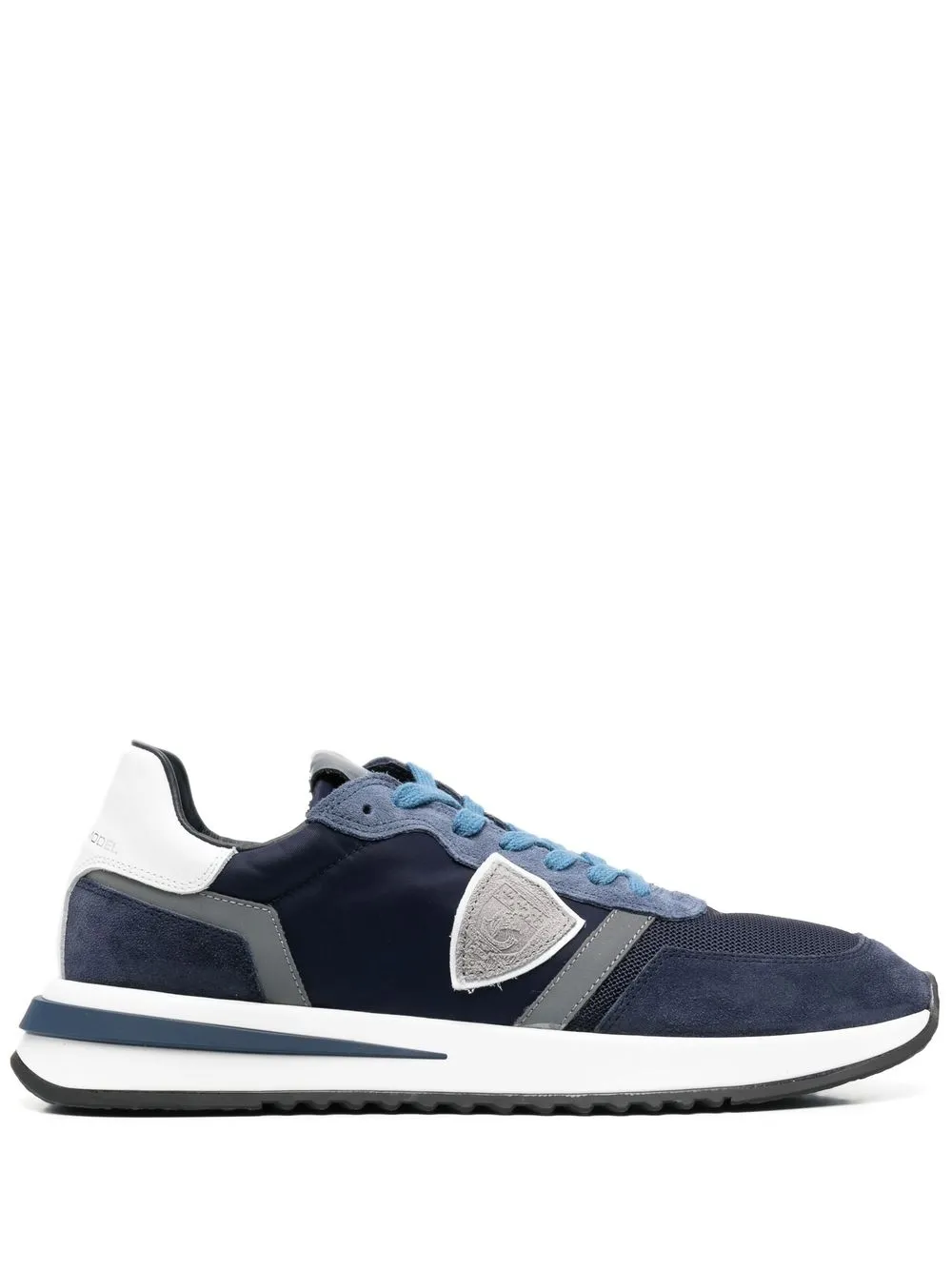 

Philippe Model Paris panelled crest-motif sneakers - Blue