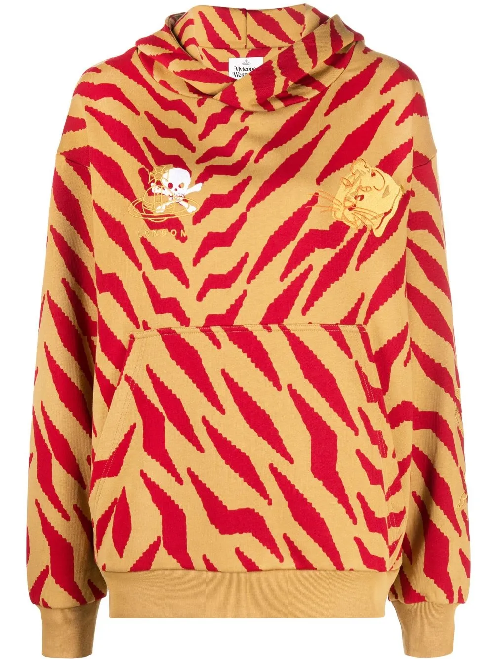 

Vivienne Westwood hoodie con estampado de rayas de tigre - Rojo