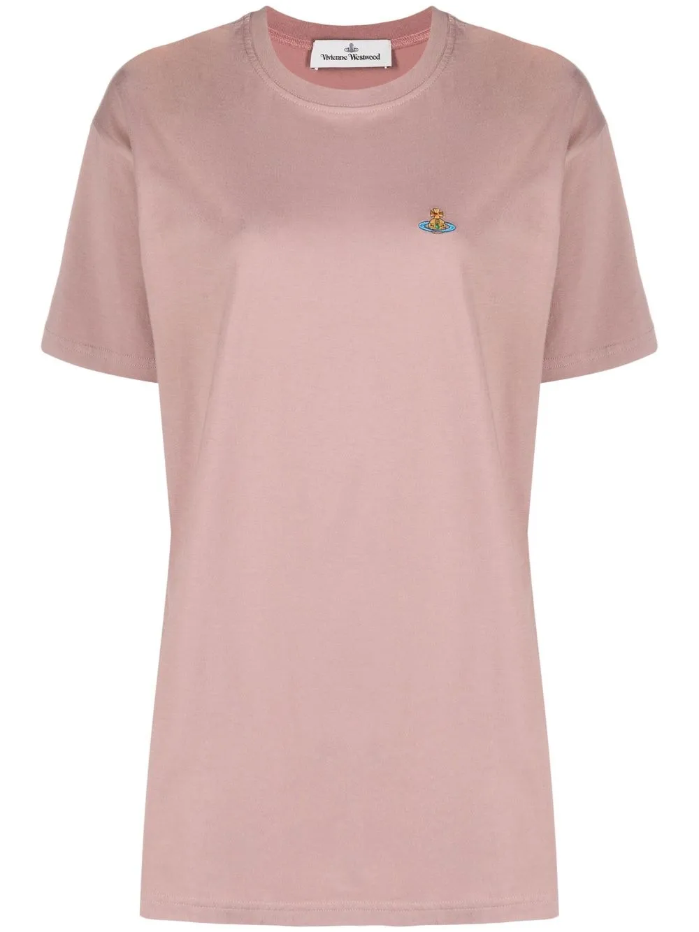 

Vivienne Westwood playera con logo bordado - Rosado