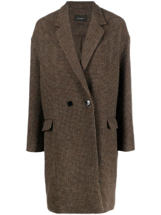ISABEL MARANT Houndstooth double-breasted Coat - Farfetch