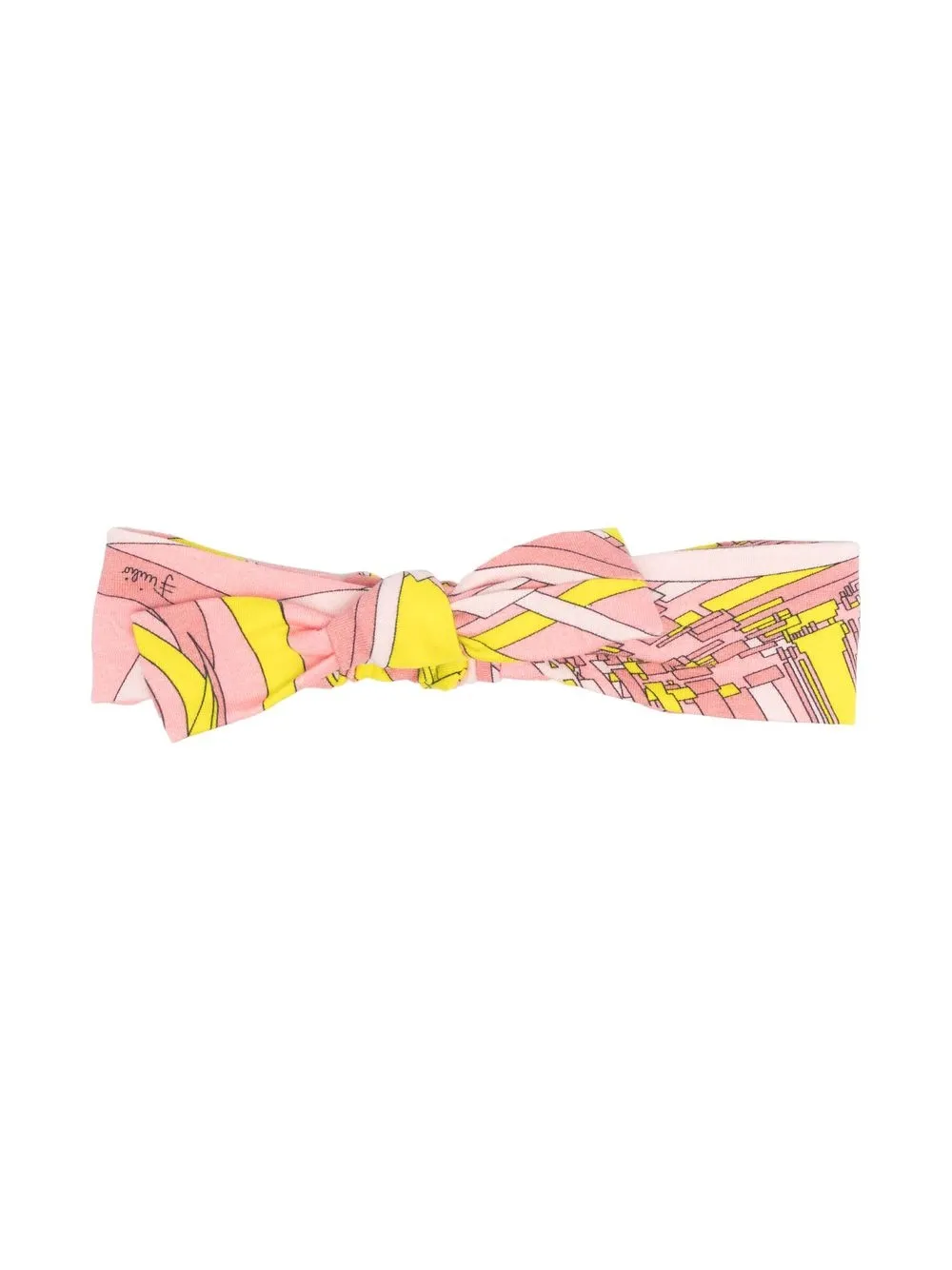 

PUCCI Junior graphic-print bow hair band - Yellow