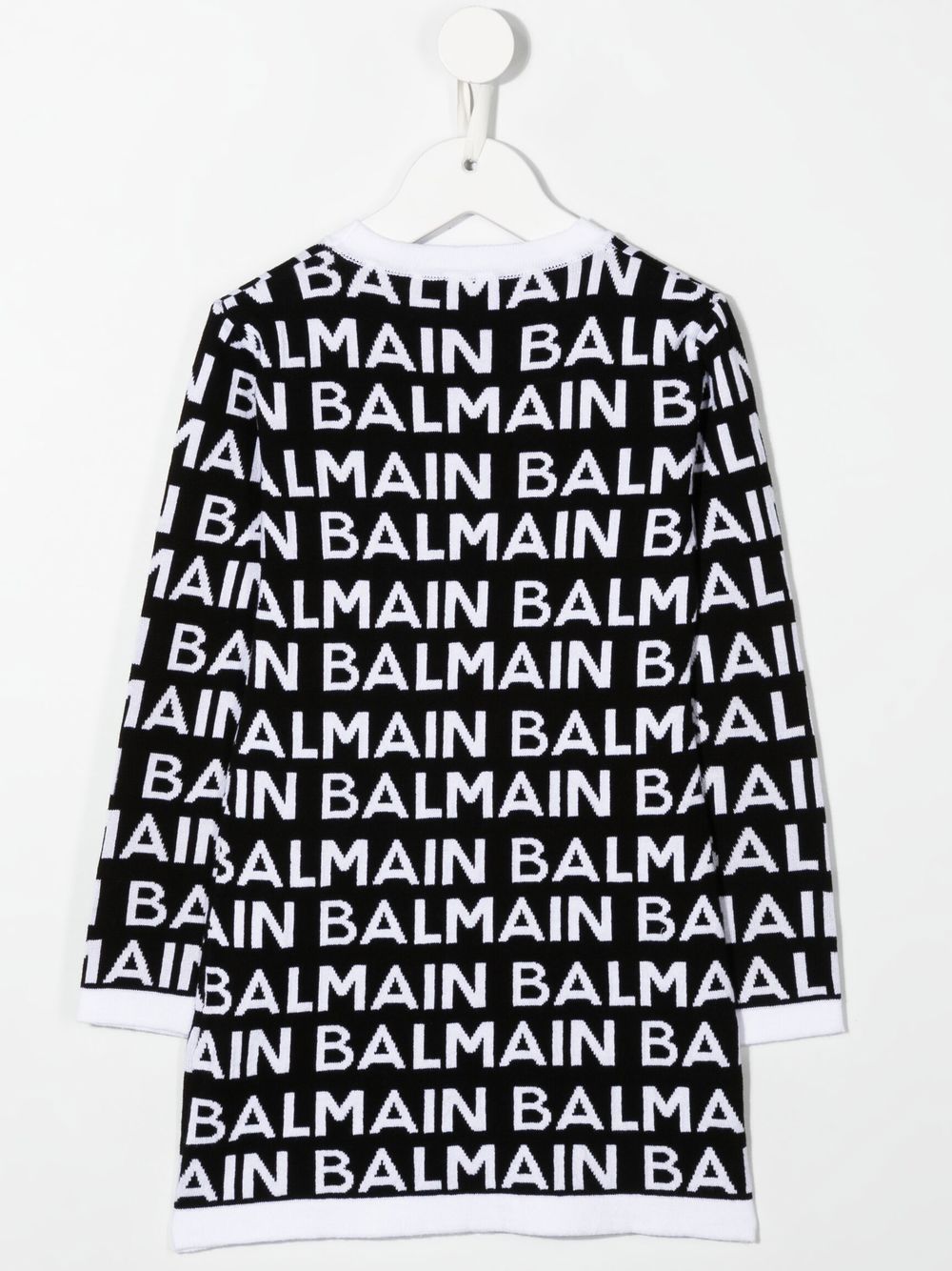 Balmain Kids Jurk met logoprint - Zwart