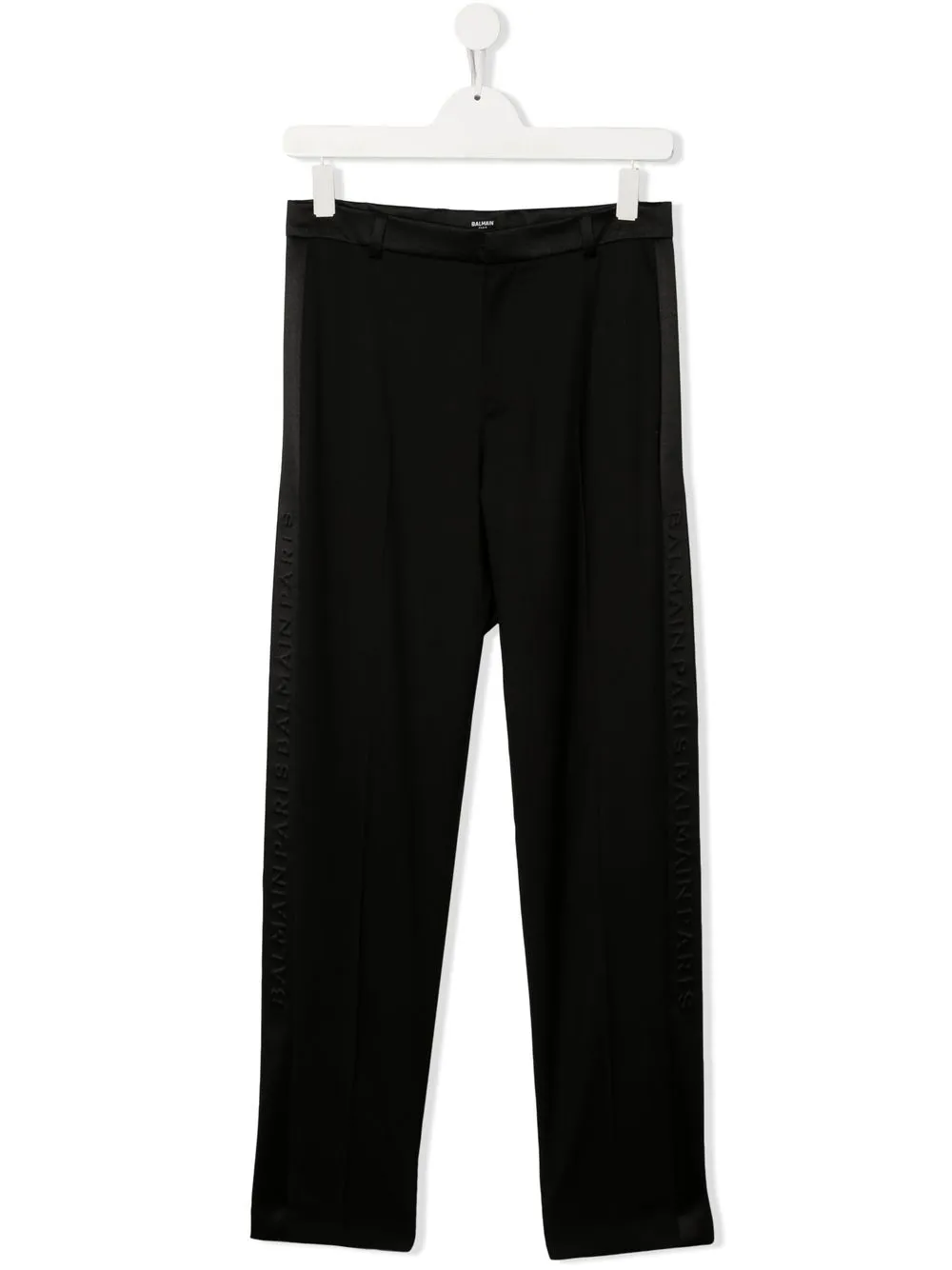 

Balmain Kids TEEN logo-stripe trousers - Black