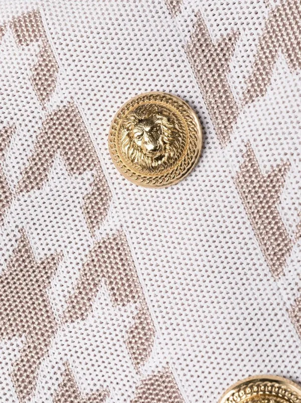 Balmain ハウンドトゥース ミニドレス | ホワイト | FARFETCH JP