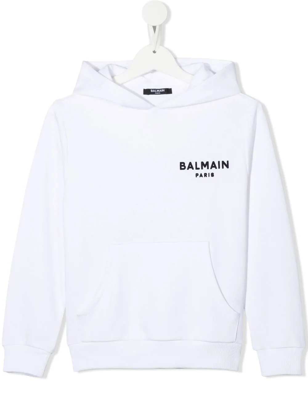 

Balmain Kids hoodie con logo bordado - Blanco