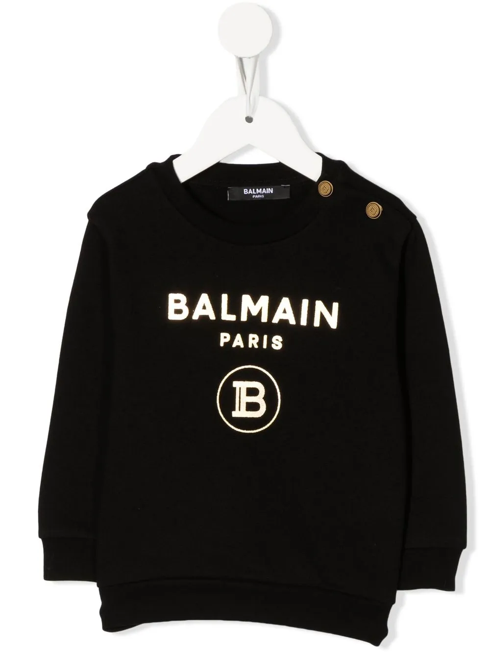 Balmain Babies' Logo-print Detail T-shirt In Schwarz