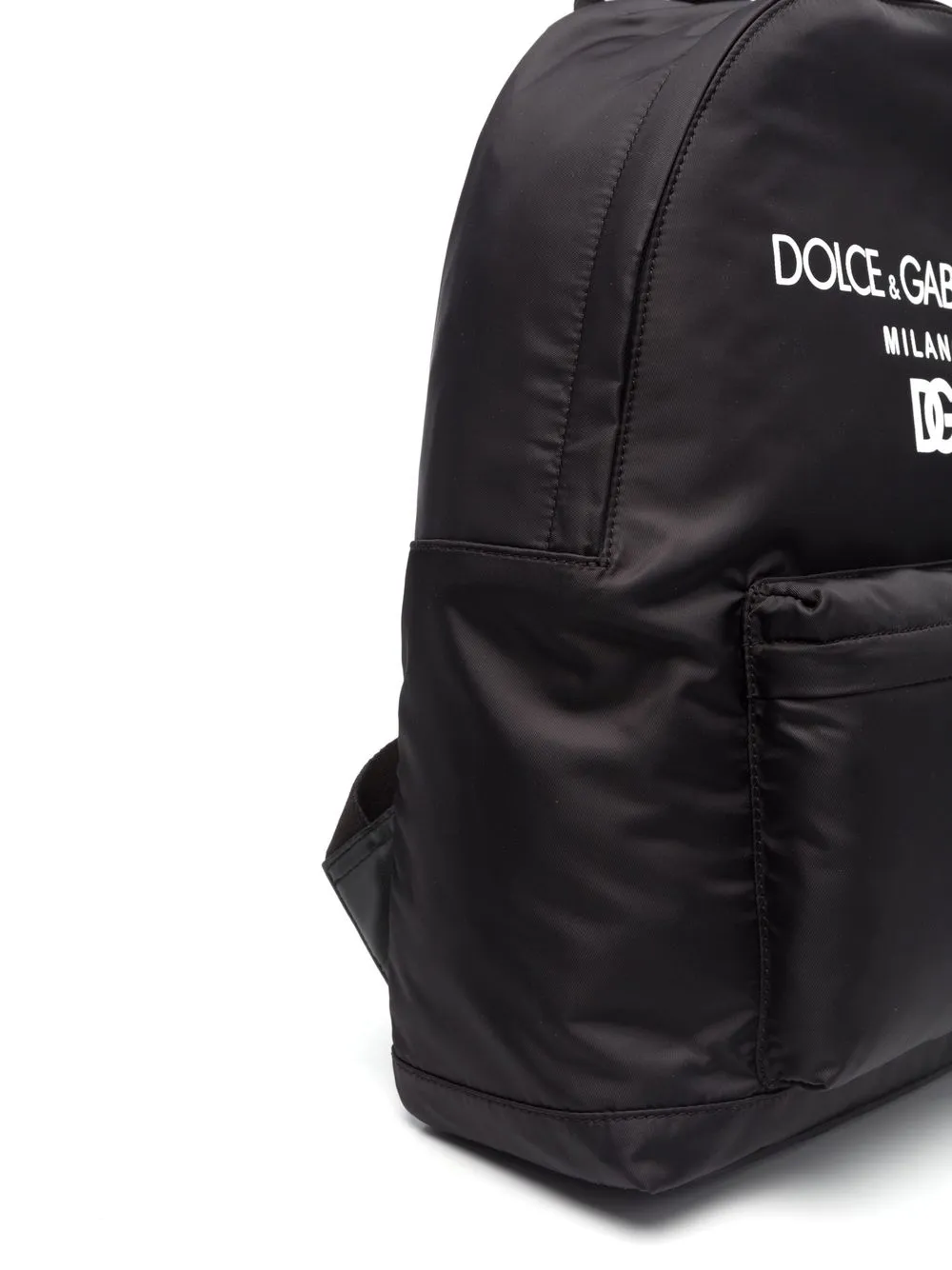  Dolce & Gabbana Kids Rucksack Mit Logo Print   Schwarz 