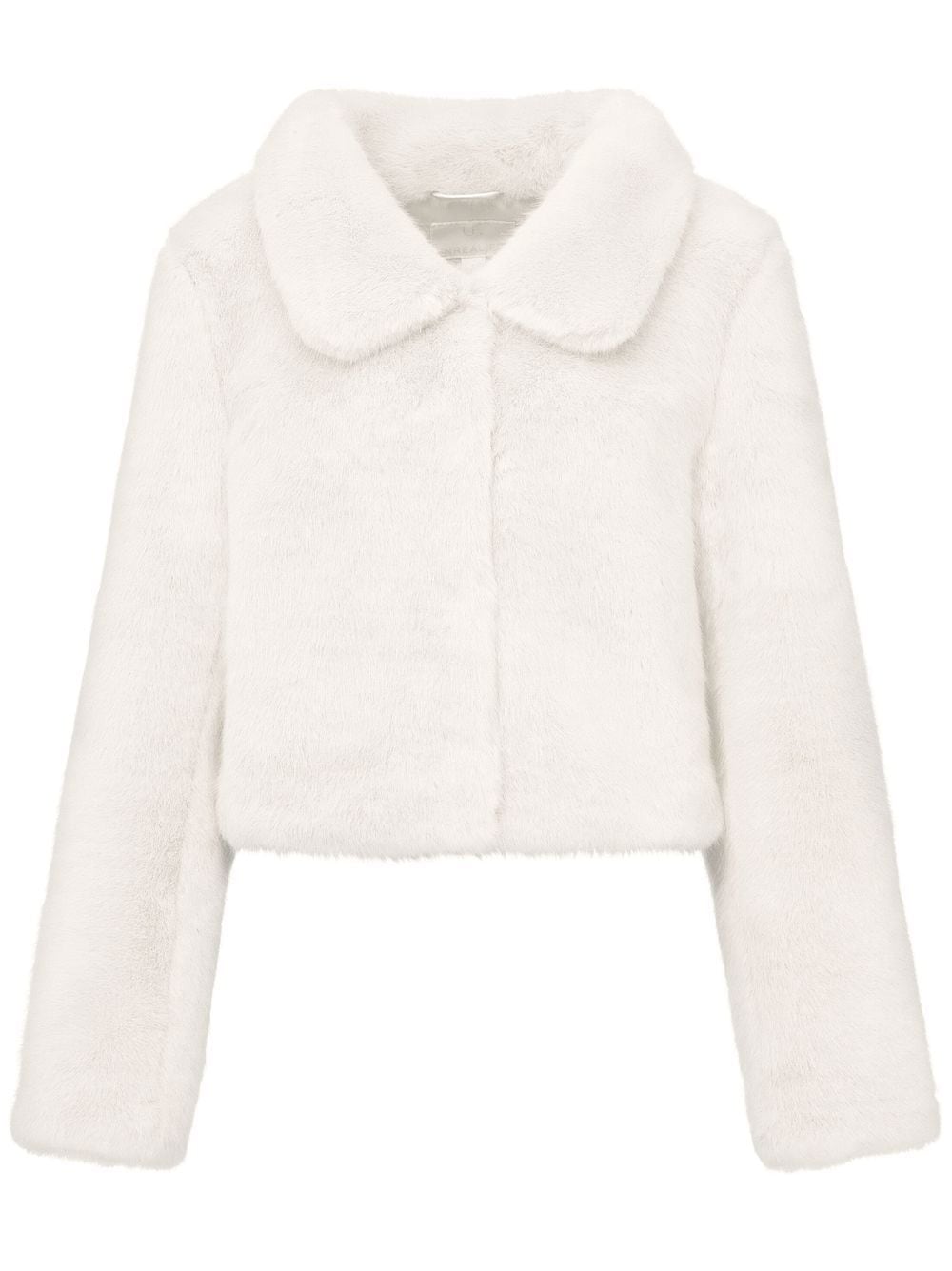 unreal fur triage cropped faux-fur jacket - white