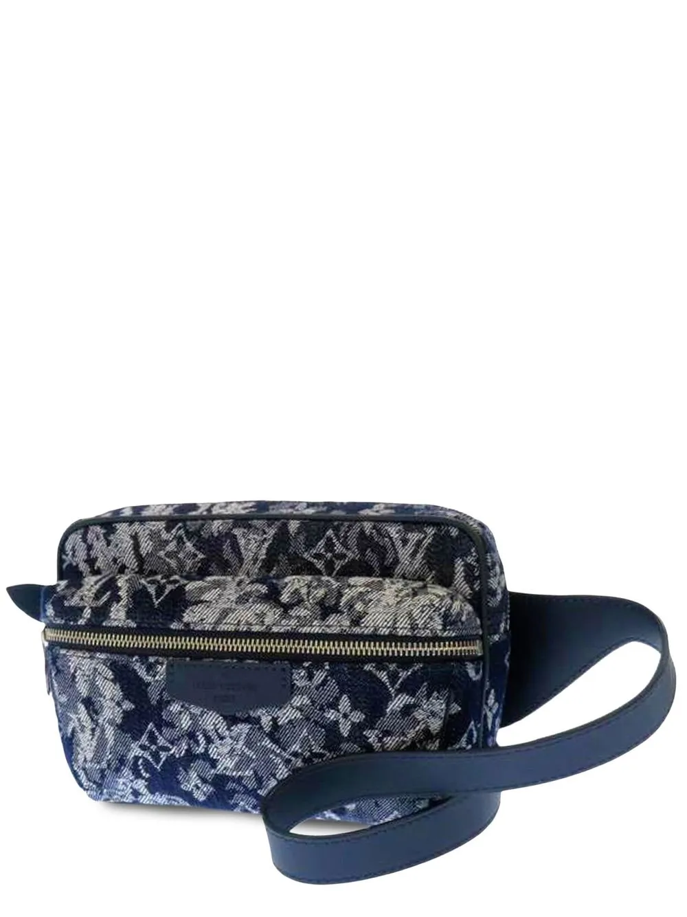 Pre-owned Louis Vuitton  Monogram Tapestry Belt Bag In Blue