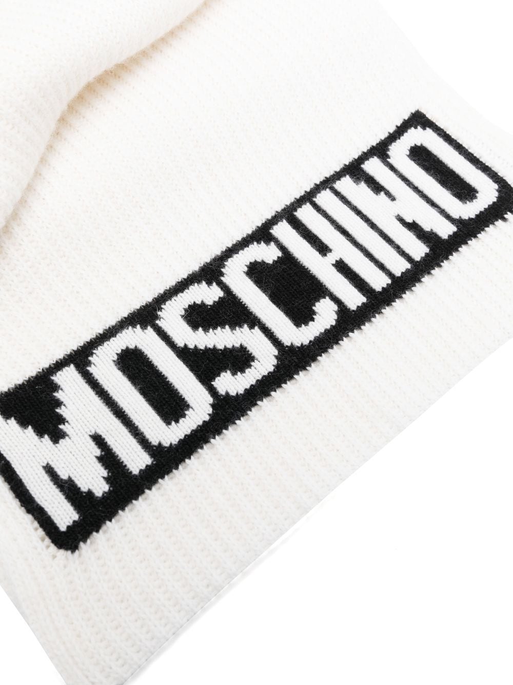 Moschino intarsia-logo Knit Scarf - Farfetch