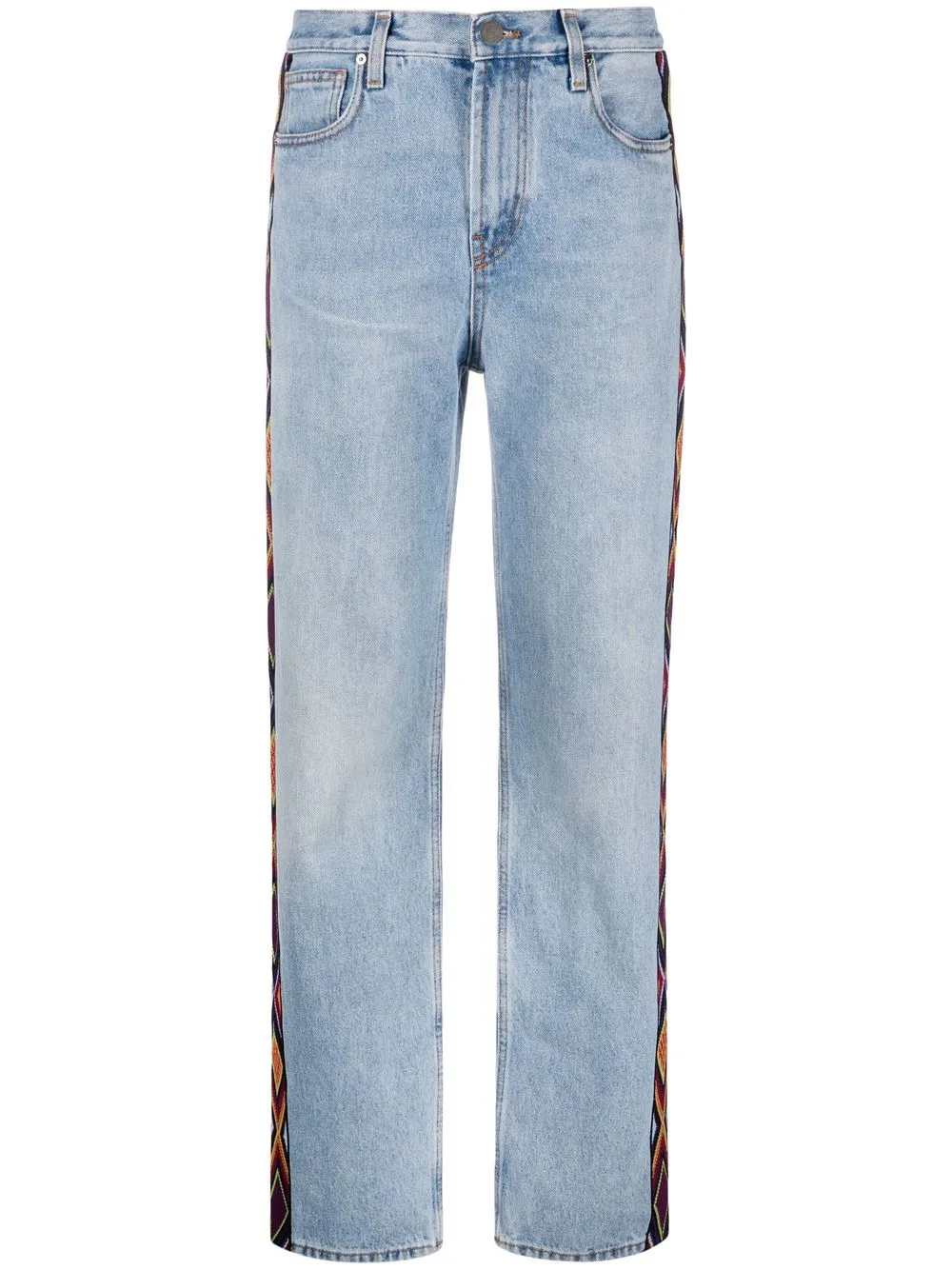 

ETRO side-panel straight-leg jeans - Blue