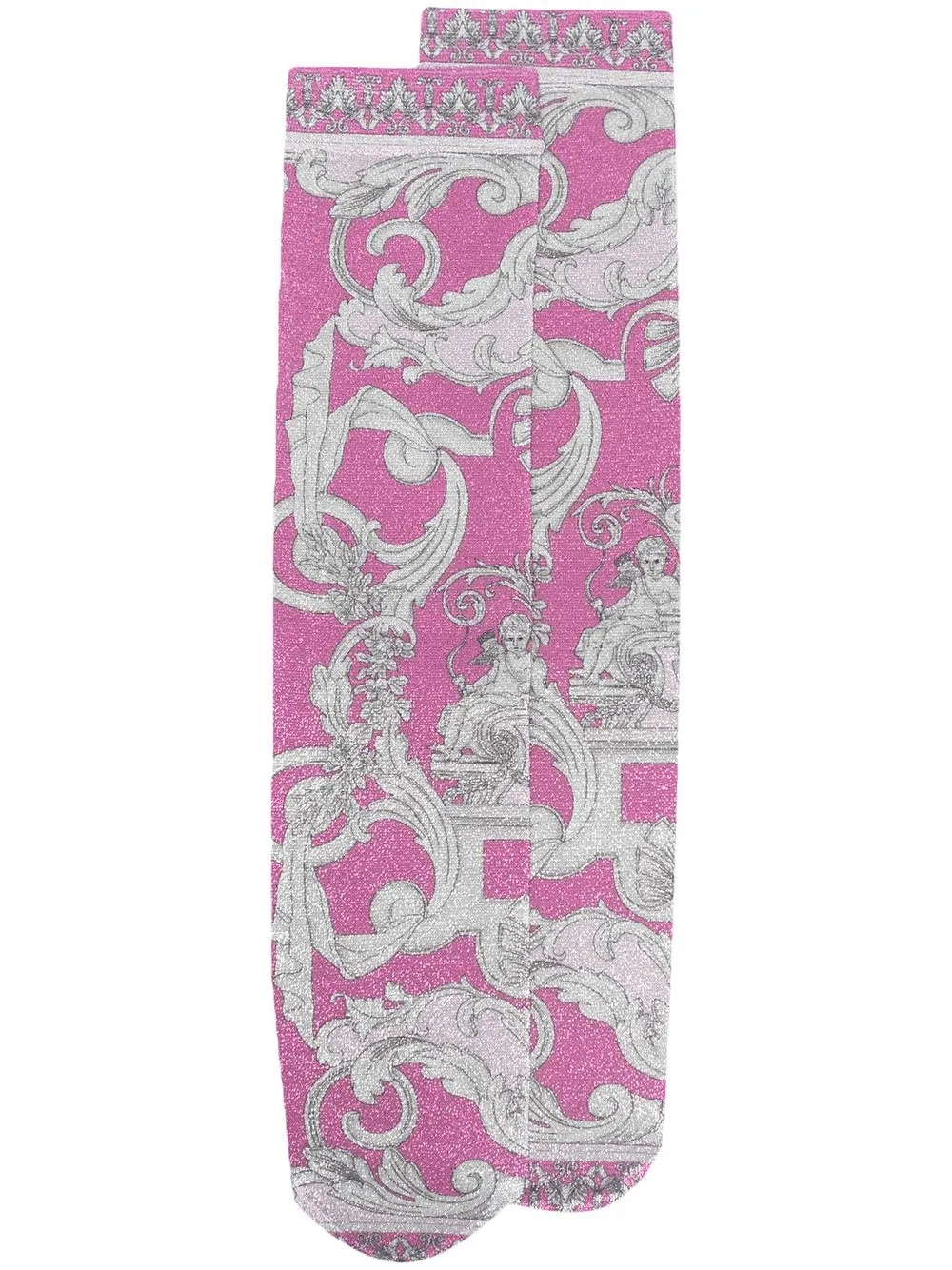 

Versace baroque pattern-print socks - Pink