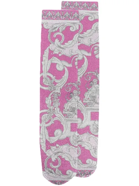 Versace chaussettes à imprimé baroque