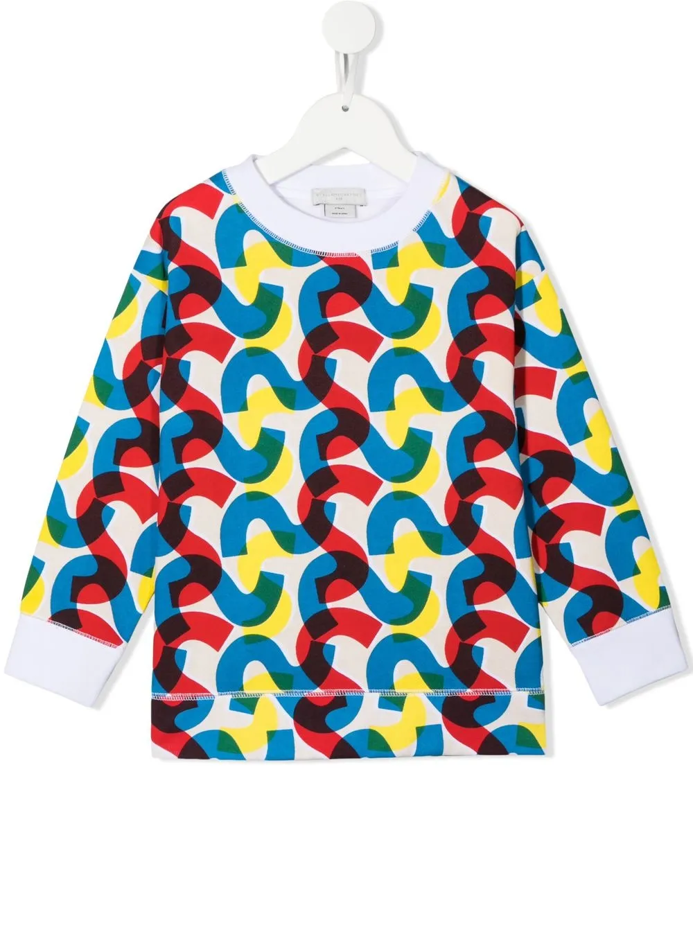 

Stella McCartney Kids sudadera con monograma estampado - Azul