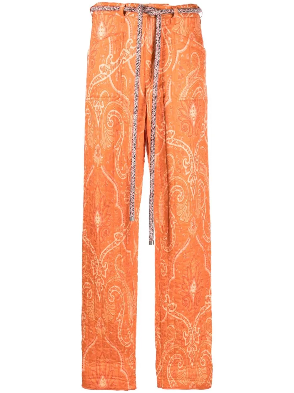 

ETRO pantalones rectos con estampado de cachemira - Naranja