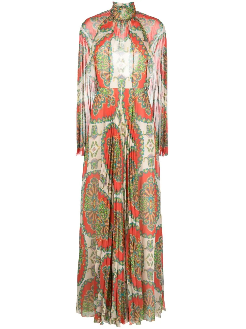 

ETRO paisley-print pleated dress - Neutrals