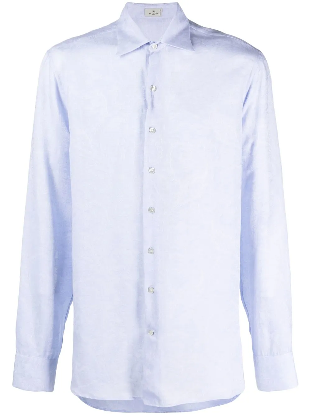 

ETRO camisa corta con motivo de cachemira en jacquard - Azul