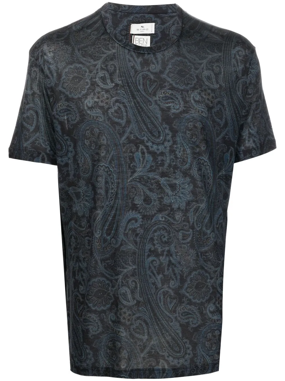 

ETRO playera con estampado de cachemira - Negro