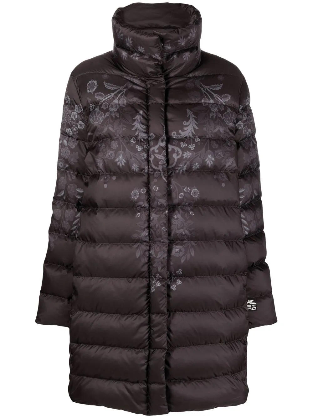 

ETRO floral-print down coat - Black