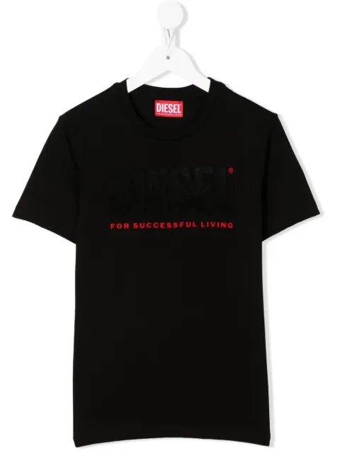 Diesel Kids logo-appliqué T-shirt