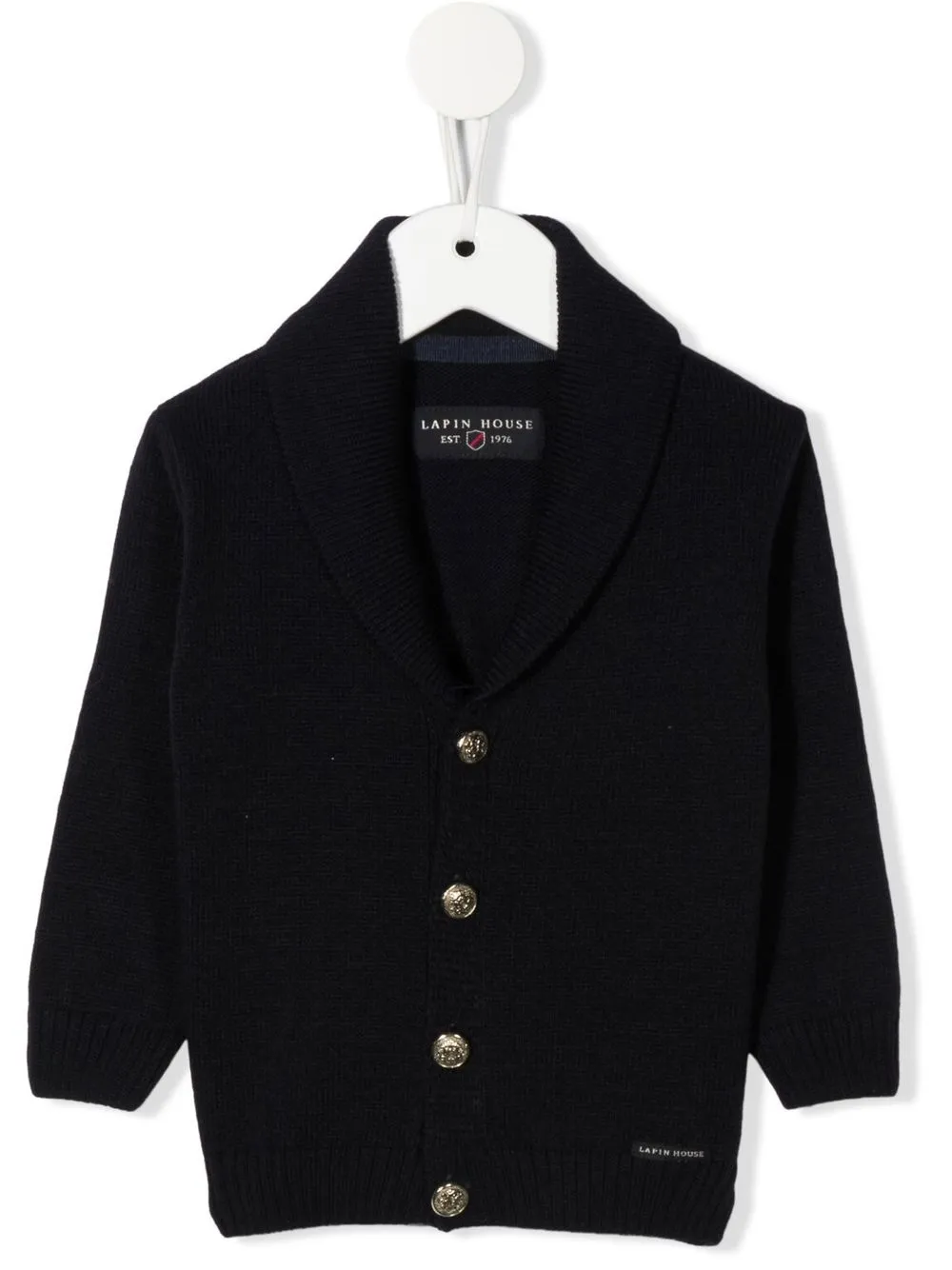 

Lapin House shawl-lapel button-up cardigan - Blue