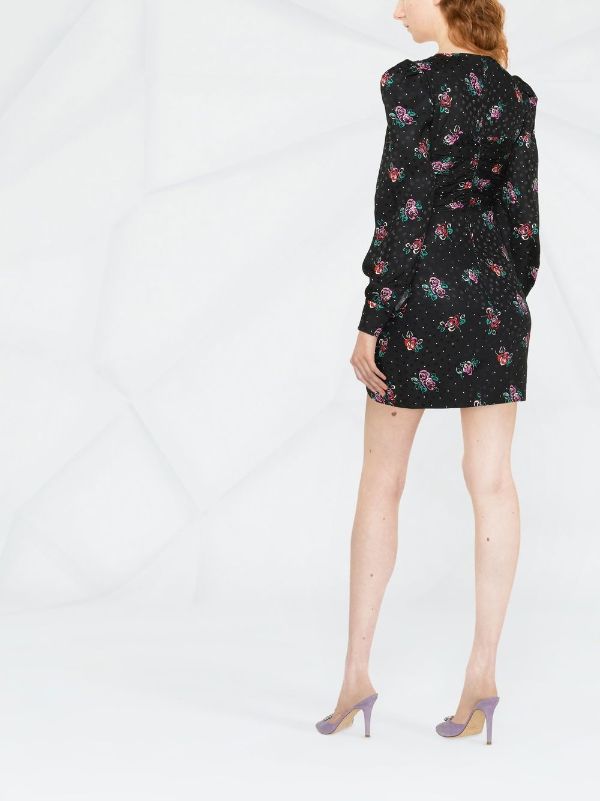 Alessandra Rich floral print Minidress Farfetch