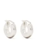 Jil Sander sterling-silver sculptural hoop earrings