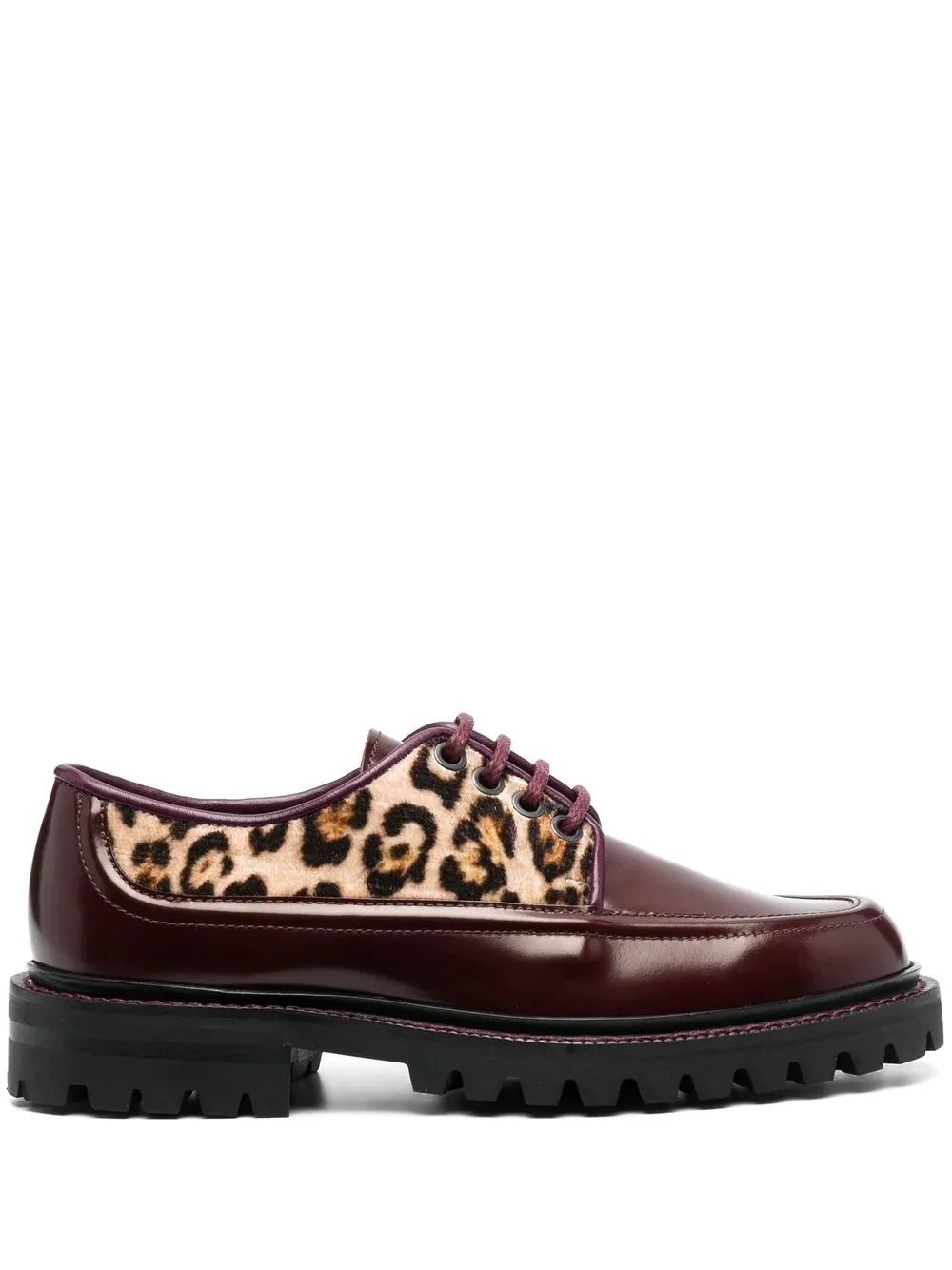 

ETRO zapatos oxford con estampado de leopardo - Rojo