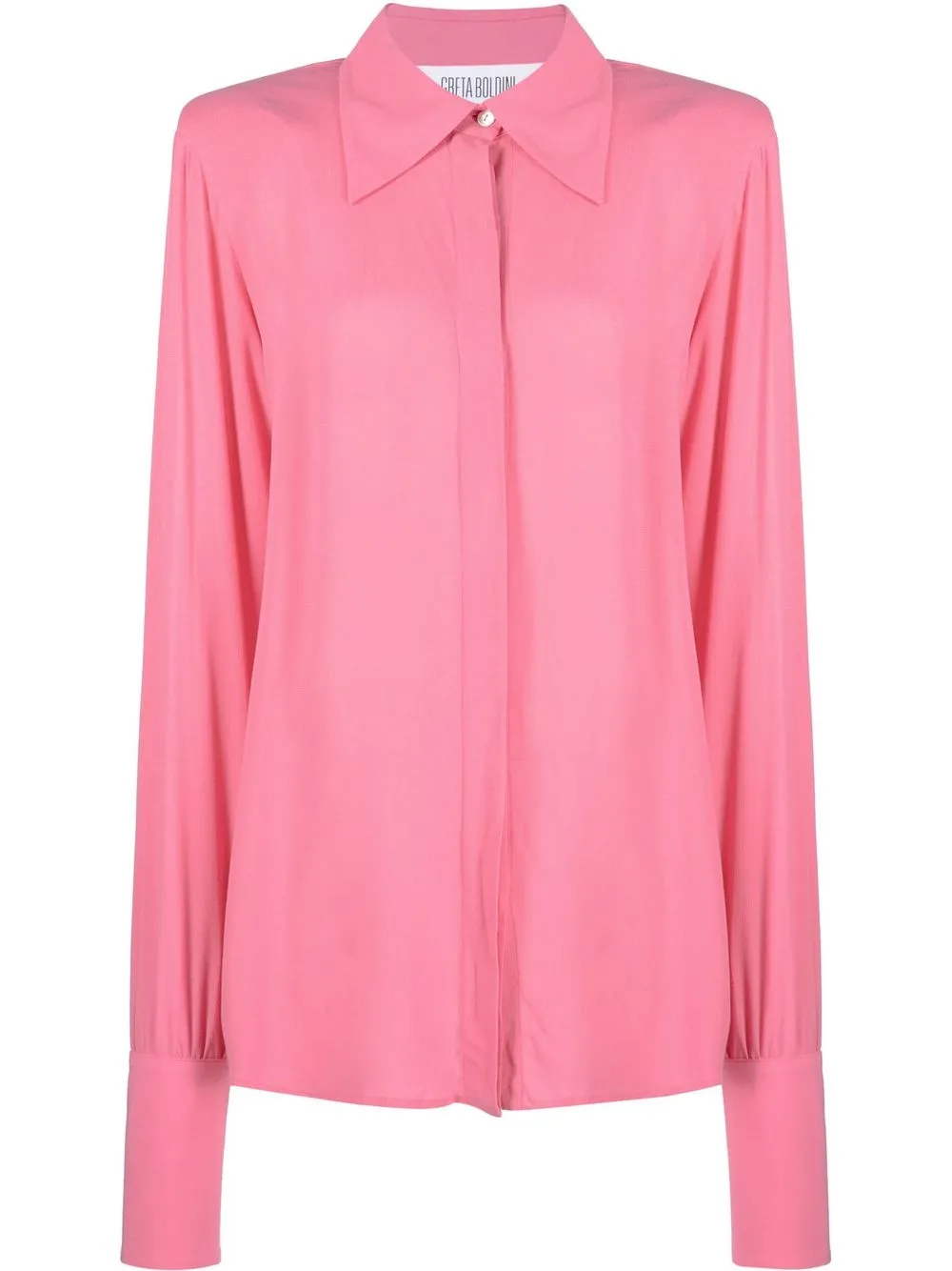 

GRETA BOLDINI concealed button placket shirt - Pink