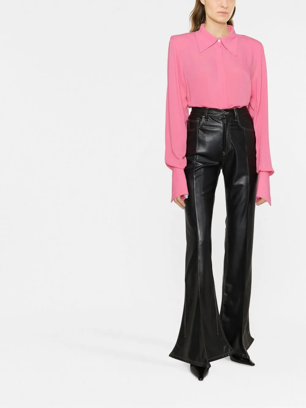 GRETA BOLDINI Blouse met verborgen knoop - Roze