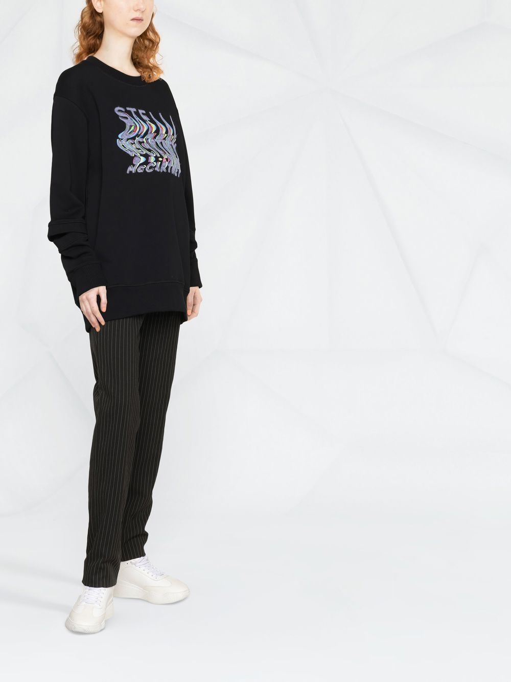 Stella McCartney warped-logo oversized sweatshirt Women