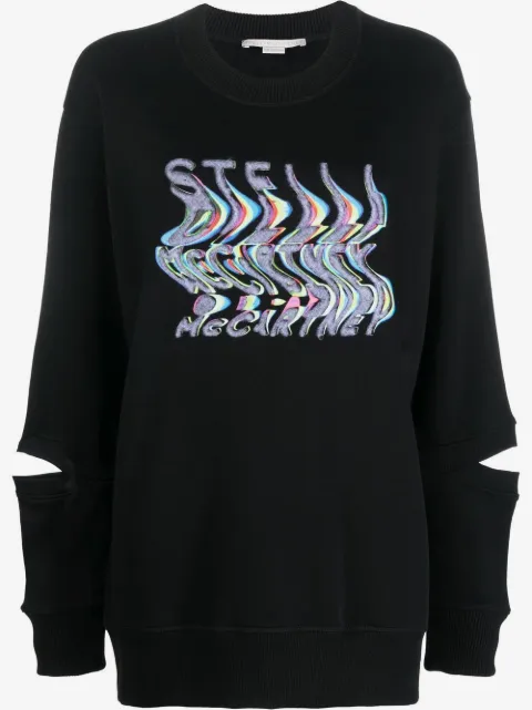 Stella McCartney warped-logo oversized sweatshirt