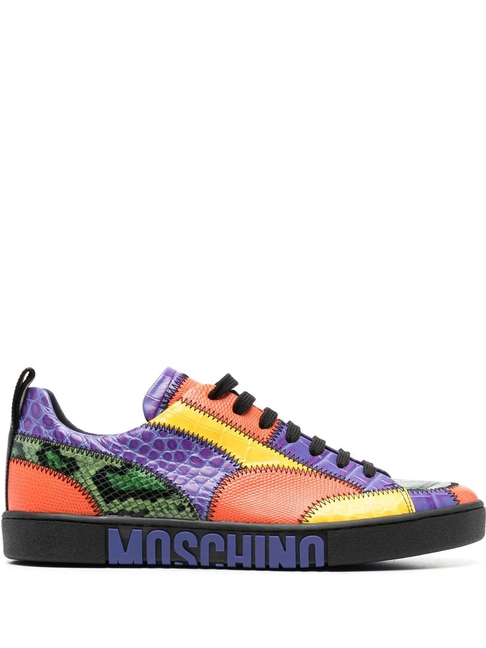 

Moschino colour-block low-top sneakers - Purple