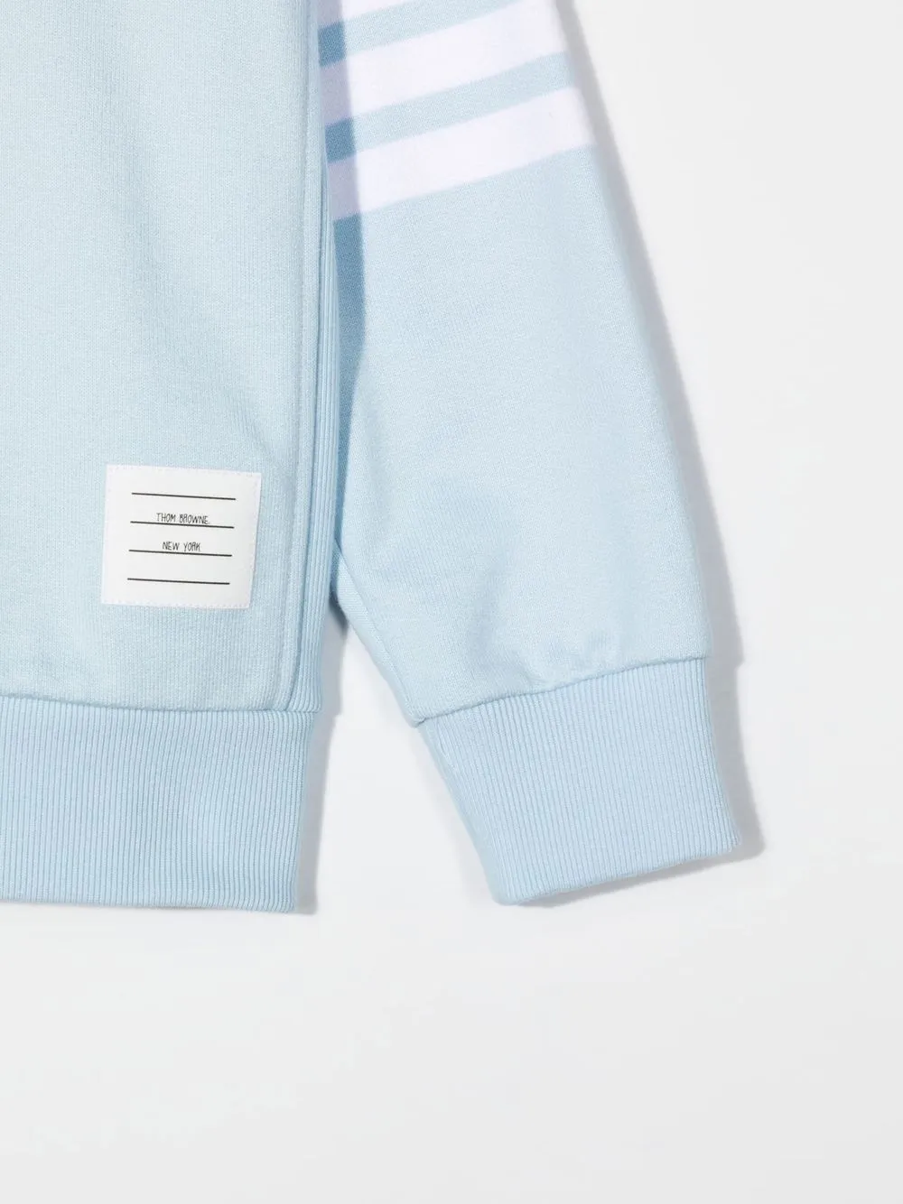  Thom Browne Kids Pullover Mit Streifendetail   Blau 