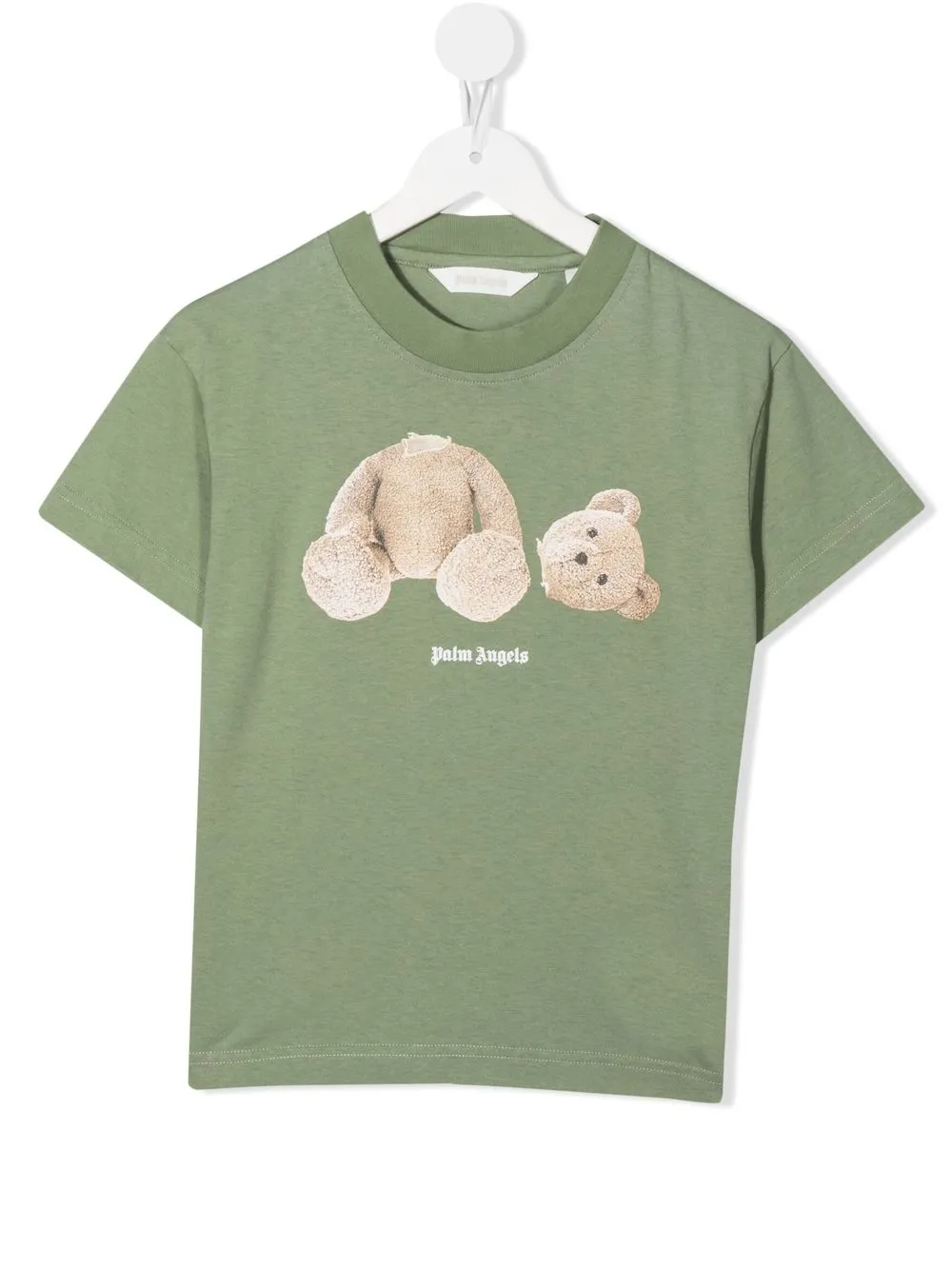 

Palm Angels Kids bear-print short-sleeved T-shirt - Green