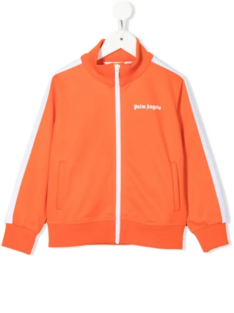 Palm Angels Kids logo-print jersey track jacket 