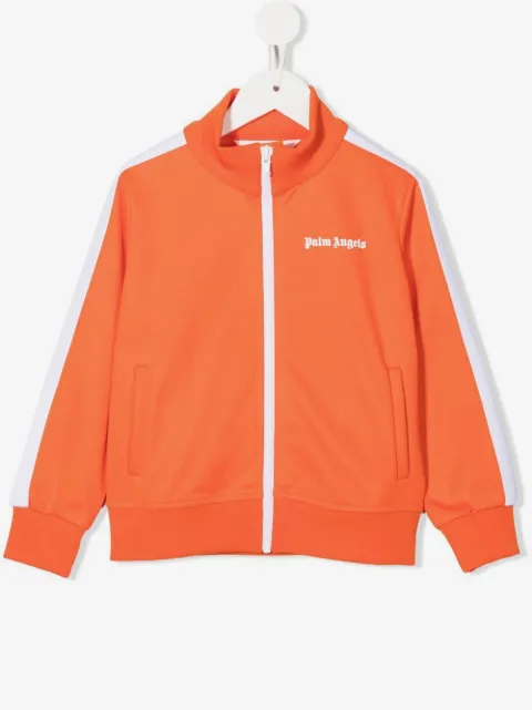 Palm Angels Kids logo-print jersey track jacket