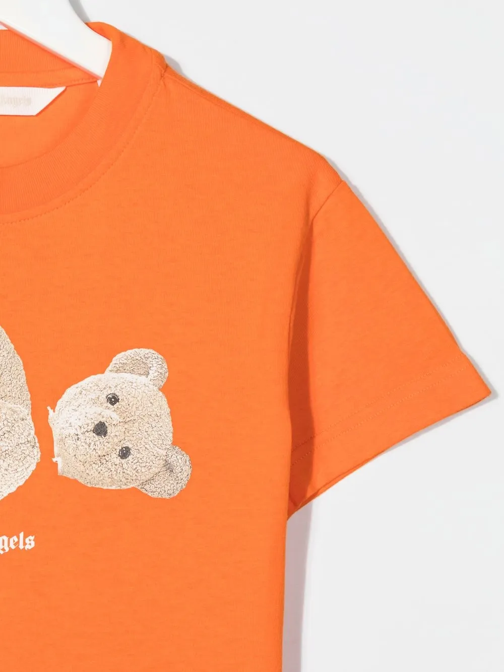  Palm Angels Kids T Shirt Mit Teddy Print   Orange 