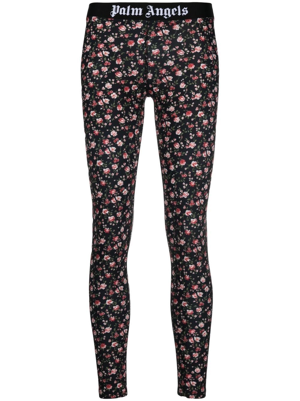 

Palm Angels leggins deportivos con estampado floral - Negro