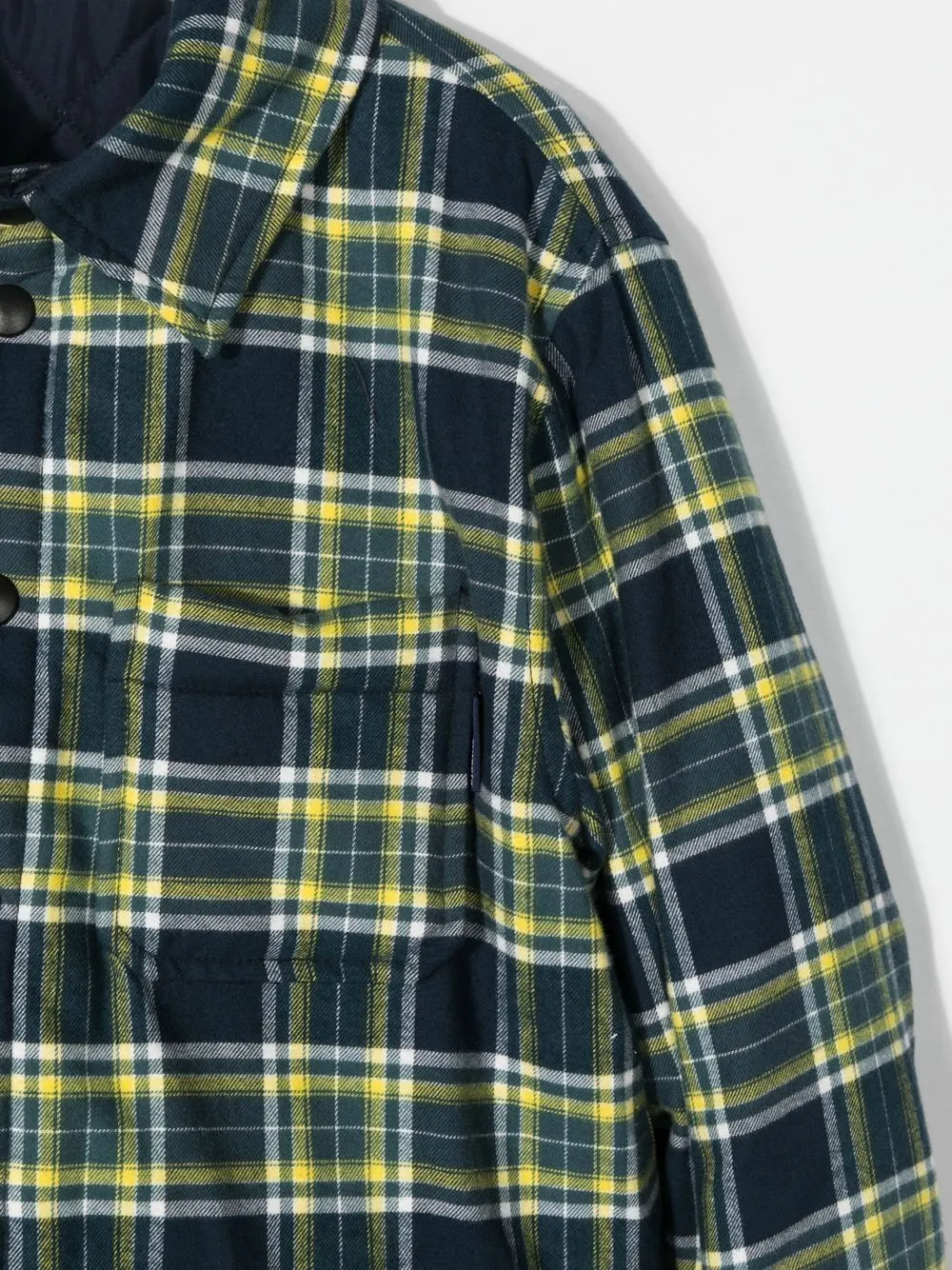  Palm Angels Kids Check-pattern Jacket - Blue 