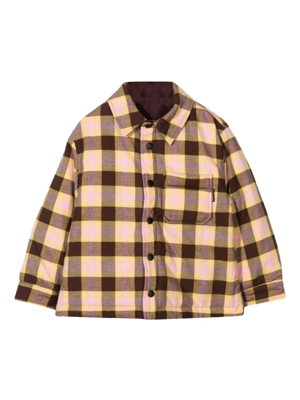 Palm Angels Kids check-pattern jacket | Pink | Image 1