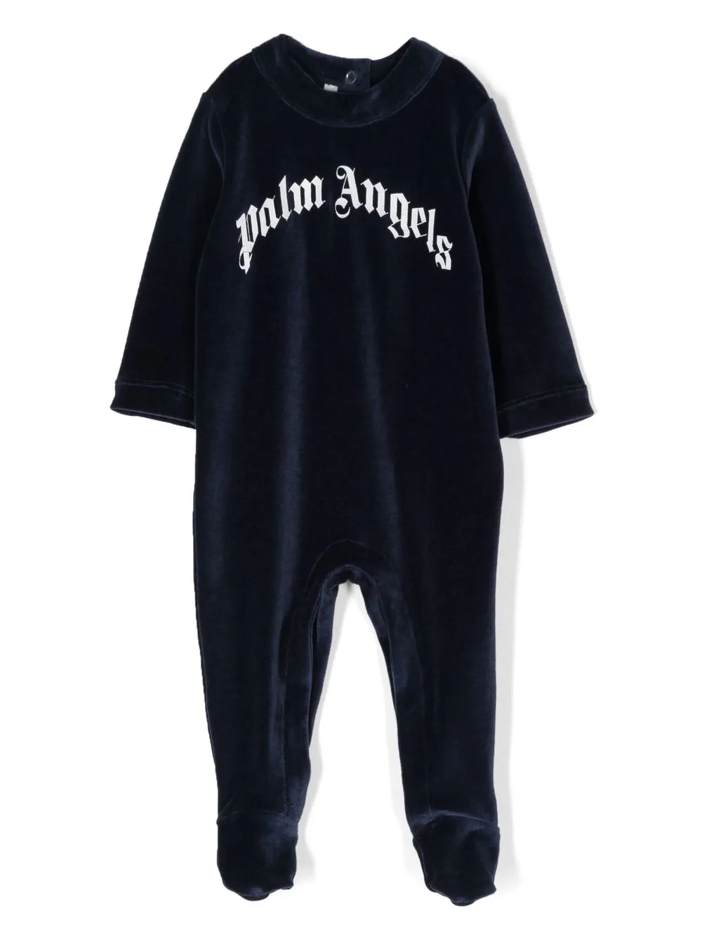 

Palm Angels Kids logo-print babygrow - Blue